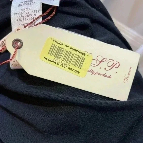 M.S.S.P. Black Mid-Length tiered with a puffed Cap sleeve Size 3X - Picture 5 of 8